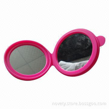 Silicone Pocket Mirror, Various Colors Are Welcomed, Large Space for Logos